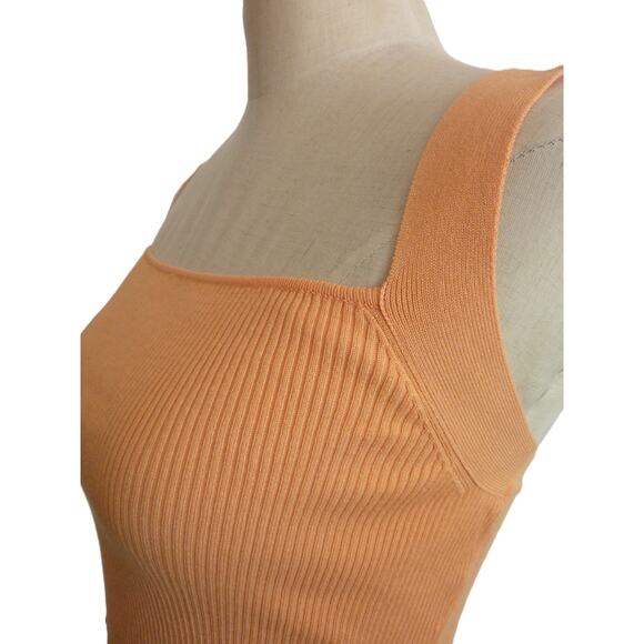 Zara Square Neck Tank Top Orange Creamsicle S - Picture 4 of 5